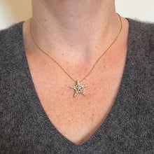 Load image into Gallery viewer, Hirsch & Oppenheimer Diamond Star 14K Yellow Gold Christmas Pendant
