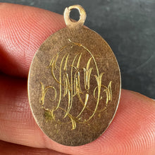 Load image into Gallery viewer, French Virgin Mary 18K Yellow Rose Gold Medal Charm Pendant
