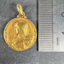 Load image into Gallery viewer, French Becker 18K Yellow Gold St Therese Charm Pendant