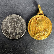 Load image into Gallery viewer, French Becker 18K Yellow Gold St Therese Charm Pendant