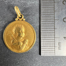 Load image into Gallery viewer, French Becker Lamb of God Jesus Child 18K Yellow Gold Medal Pendant