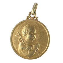 Load image into Gallery viewer, French Becker Lamb of God Jesus Child 18K Yellow Gold Medal Pendant