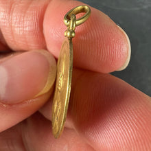 Load image into Gallery viewer, French Becker Lamb of God Jesus Child 18K Yellow Gold Medal Pendant