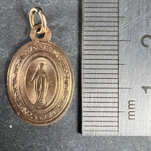 Load image into Gallery viewer, French Virgin Mary First Communion 18K Rose Gold Medal Charm Pendant