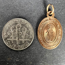 Load image into Gallery viewer, French Virgin Mary First Communion 18K Rose Gold Medal Charm Pendant