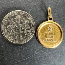 Load image into Gallery viewer, Augis French More Than Yesterday 18K Yellow Gold Diamond Love Charm Pendant