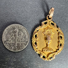 Load image into Gallery viewer, French First Communion Chalice IHS 18K Yellow Rose Gold Charm Pendant