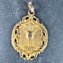Load image into Gallery viewer, French First Communion Chalice IHS 18K Yellow Rose Gold Charm Pendant