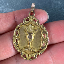 Load image into Gallery viewer, French First Communion Chalice IHS 18K Yellow Rose Gold Charm Pendant