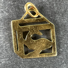 Load image into Gallery viewer, Vintage French Koi Carp Fish in Box 18 Karat Yellow Gold Enamel Charm Pendant