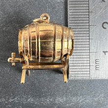 Load image into Gallery viewer, Vintage 9K Yellow Gold Beer Whisky Barrel Charm Pendant