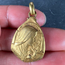 Load image into Gallery viewer, Vintage St Therese Saint Medal Gold Plated Charm Pendant