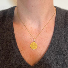 Load image into Gallery viewer, French Virgin Mary 18K Yellow Gold Charm Pendant