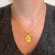 Load image into Gallery viewer, Vintage French St Christopher 18K Yellow Gold Charm Pendant