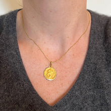 Load image into Gallery viewer, Augis Grun French Saint Christopher 18K Yellow Gold Charm Pendant