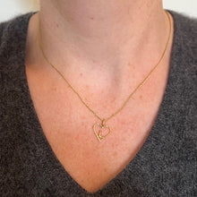 Load image into Gallery viewer, French 18K Yellow Gold Love Heart Initial L Charm Pendant