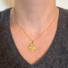 Load image into Gallery viewer, French Virgin Mary 18K Yellow Gold Charm Pendant Medal