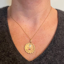 Load image into Gallery viewer, Augis French More Than Yesterday Ruby 18K Rose White Gold Love Charm Pendant