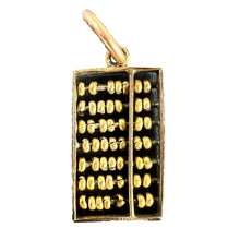 Load image into Gallery viewer, Vintage 14K Yellow Gold Abacus Mathematics Charm Pendant