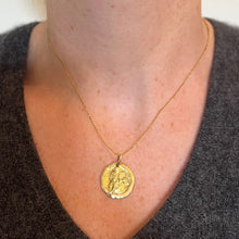 Load image into Gallery viewer, Charl Sanne French Saint Christopher 18K Yellow Gold Charm Pendant