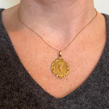 Load image into Gallery viewer, French First Communion Chalice IHS 18K Yellow Rose Gold Charm Pendant