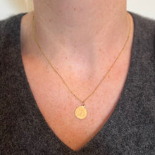 Load image into Gallery viewer, French 18K Yellow Gold Notre Dame de Lourdes Charm Pendant Medal