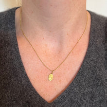 Load image into Gallery viewer, Mini Virgin Mary Miraculous Medal 18K Yellow Gold Charm Pendant