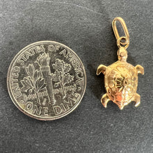 Load image into Gallery viewer, Vintage French 18K Yellow Gold Turtle Tortoise Charm Pendant