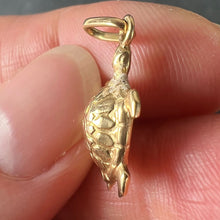 Load image into Gallery viewer, Vintage French 18K Yellow Gold Turtle Tortoise Charm Pendant