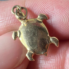 Load image into Gallery viewer, Vintage French 18K Yellow Gold Turtle Tortoise Charm Pendant