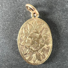 Load image into Gallery viewer, Antique 9K Yellow Gold Mirror Flowers and Leaves Charm Pendant