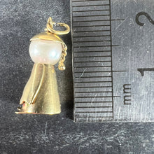 Load image into Gallery viewer, Vintage Mandarin Chinese Man 14K Yellow Gold Cultured Pearl Charm Pendant