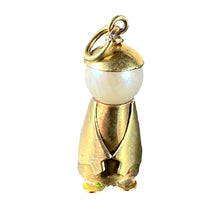 Load image into Gallery viewer, Vintage Mandarin Chinese Man 14K Yellow Gold Cultured Pearl Charm Pendant