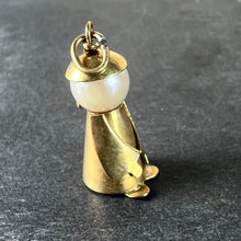 Load image into Gallery viewer, Vintage Mandarin Chinese Man 14K Yellow Gold Cultured Pearl Charm Pendant