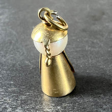 Load image into Gallery viewer, Vintage Mandarin Chinese Man 14K Yellow Gold Cultured Pearl Charm Pendant