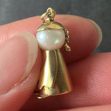 Load image into Gallery viewer, Vintage Mandarin Chinese Man 14K Yellow Gold Cultured Pearl Charm Pendant