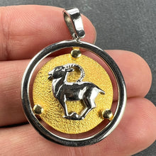 Load image into Gallery viewer, Kosun 14K Yellow White Gold Zodiac Capricorn Charm Pendant