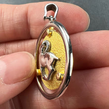 Load image into Gallery viewer, Kosun 14K Yellow White Gold Zodiac Capricorn Charm Pendant