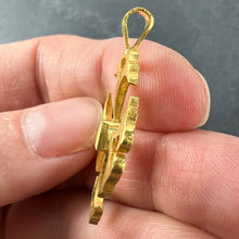 Load image into Gallery viewer, Vintage 24K Yellow Gold Ruby Cross Pendant