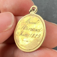 Load image into Gallery viewer, French Virgin Mary 18K Yellow Gold Charm Pendant Medal