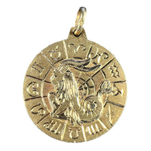 Load image into Gallery viewer, Italian Capricorn Zodiac 18K Yellow Gold Charm Pendant