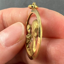Load image into Gallery viewer, French 18K Yellow Gold Mother and Child Rose Medal Pendant