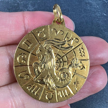 Load image into Gallery viewer, Italian Capricorn Zodiac 18K Yellow Gold Charm Pendant