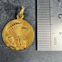 Load image into Gallery viewer, French Saint Michael Dragon Parachute Regiment 18K Yellow Gold Charm Pendant
