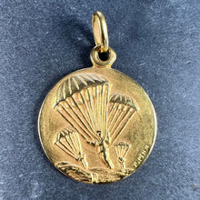Load image into Gallery viewer, French Saint Michael Dragon Parachute Regiment 18K Yellow Gold Charm Pendant