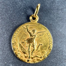 Load image into Gallery viewer, French Saint Michael Dragon Parachute Regiment 18K Yellow Gold Charm Pendant