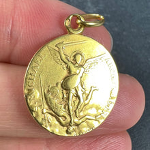 Load image into Gallery viewer, French Saint Michael Dragon Parachute Regiment 18K Yellow Gold Charm Pendant