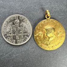Load image into Gallery viewer, French Monnaie De Paris 18k Yellow Gold Angel of Peace Medal Pendant