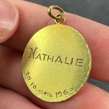 Load image into Gallery viewer, French Monnaie De Paris 18k Yellow Gold Angel of Peace Medal Pendant