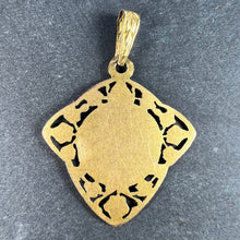 Load image into Gallery viewer, French Virgin Mary Ivy Leaf 18K Yellow Gold Medal Charm Pendant